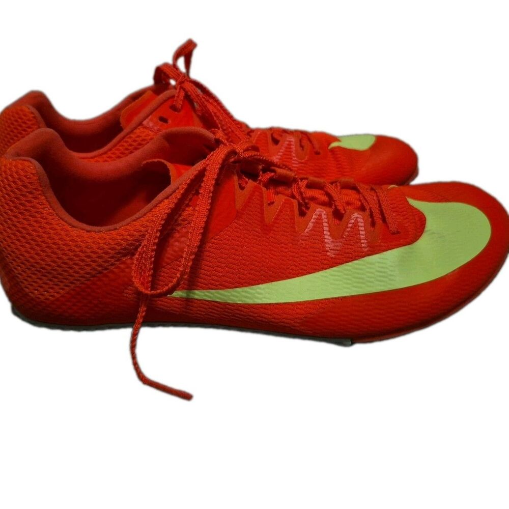 Men Nike Zoom Rival Sprint Orange Lime Track & Field Spikes FZ9663-600 Sz 8